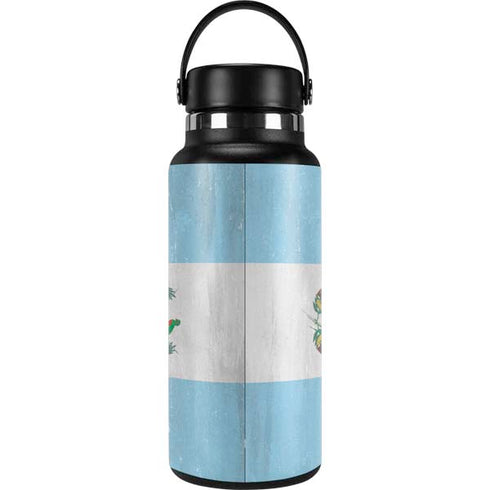 Guatemala Flag Distressed Hydro Flask 32oz Wide Mouth Skin